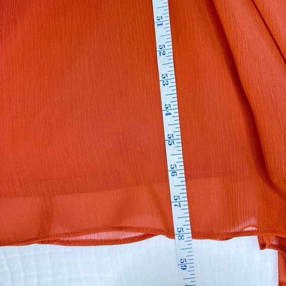 NWT David's Bridal Sienna orange high neck long chiffon dress size 10 - Picture 11 of 15